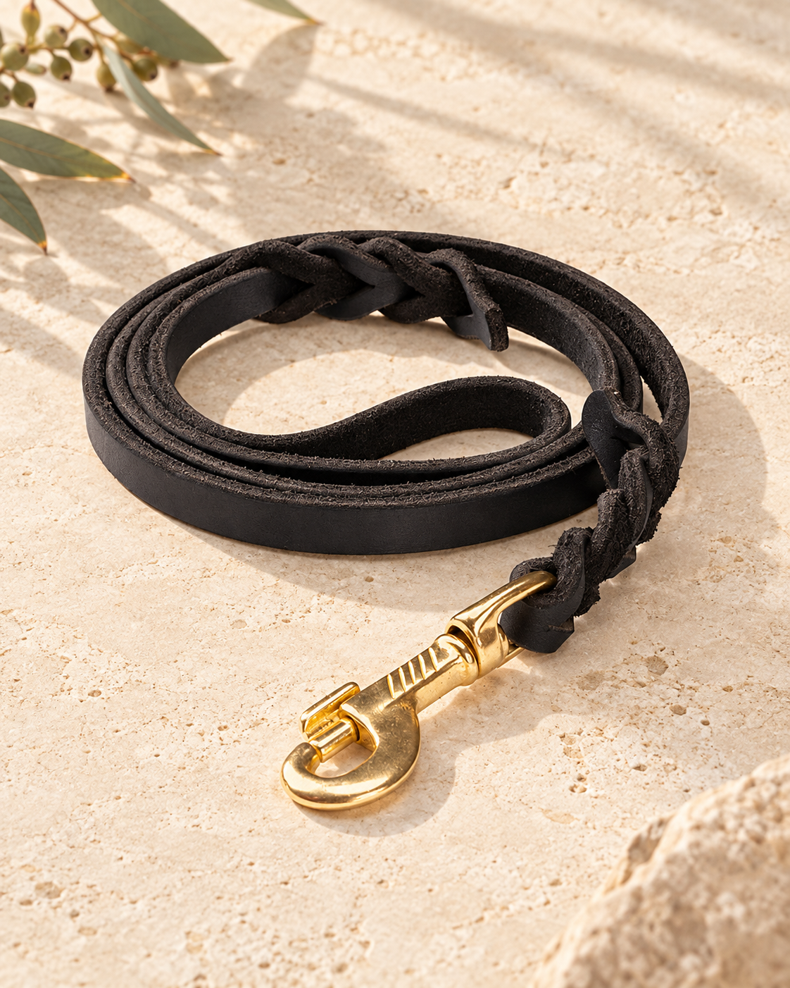 The Heritage Lead — Braided Leather Dog Lead — full frame product image