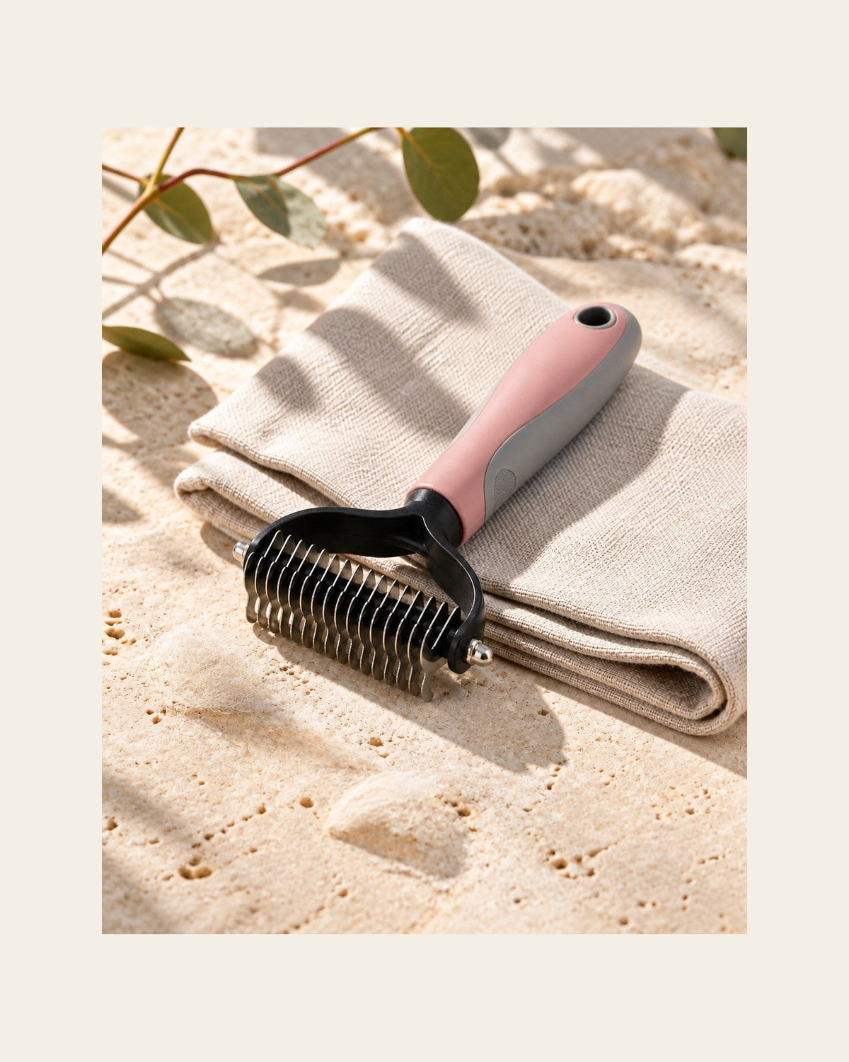 Undercoat Rake — Double-Sided Dematting Tool — undercoat rake variant dusty rose