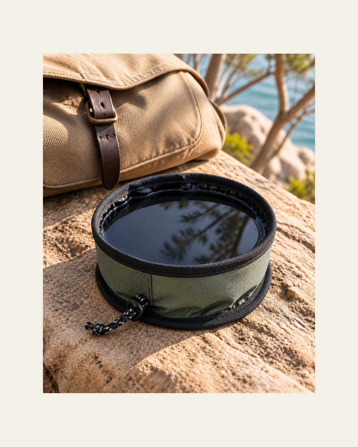 Trail Bowl — Foldable Travel Bowl — trail bowl variant gray green