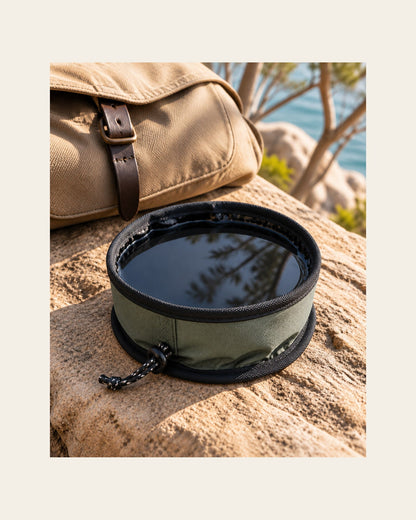 Trail Bowl — Foldable Travel Bowl — trail bowl variant gray green