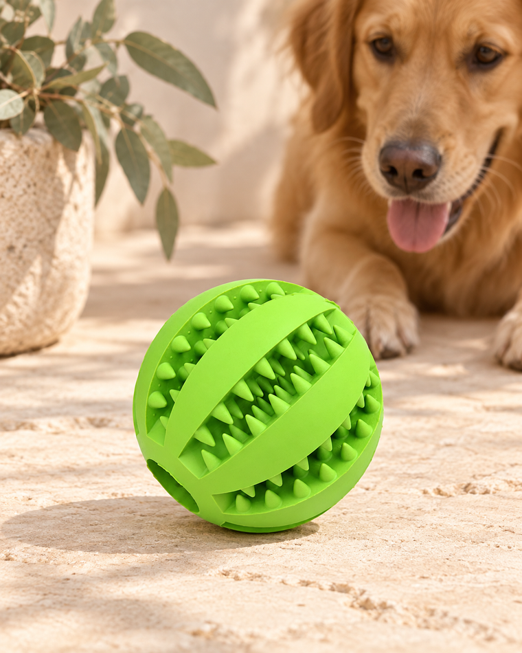 The Mint Treat Ball — Textured Enrichment Toy — full frame product image