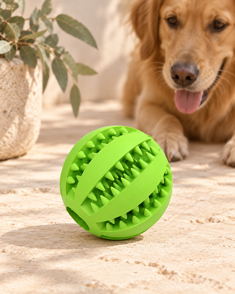 The Mint Treat Ball — Textured Enrichment Toy — full frame product image