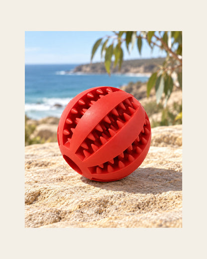 Mint Treat Ball — Textured Enrichment Toy — mint treat ball variant red