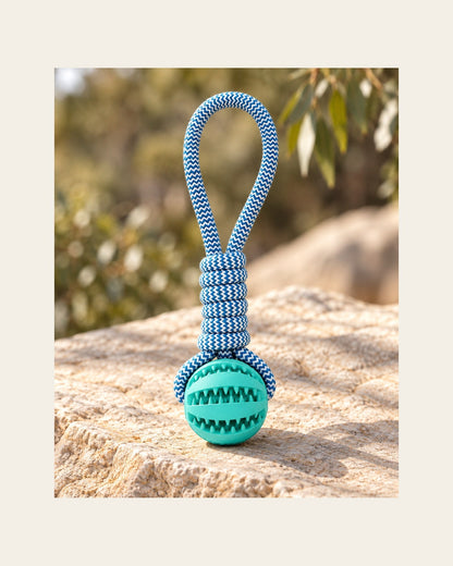 Forage Rope Ball — Treat-Dispensing Toy — forage rope ball detail