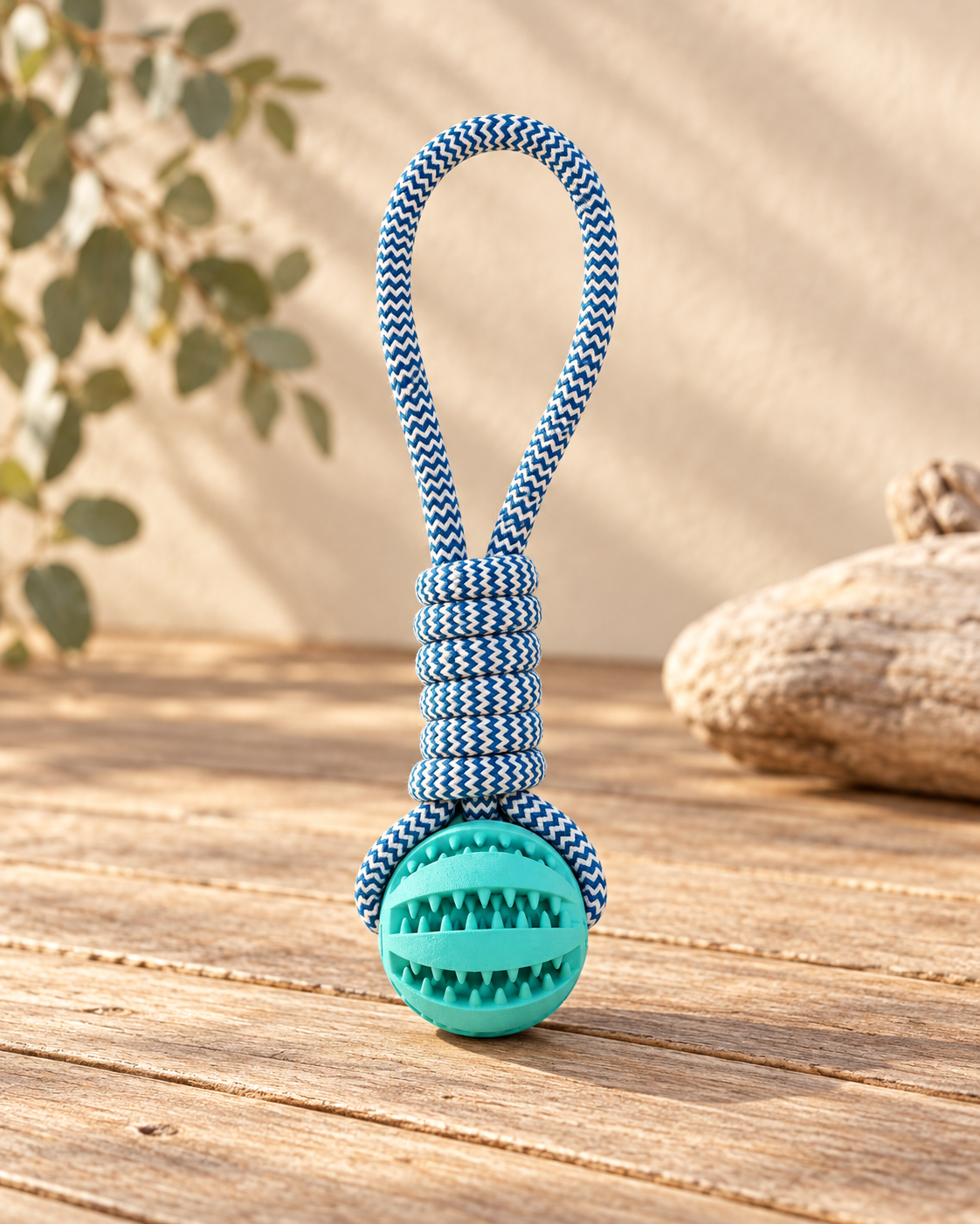 The Forage Rope Ball — Treat-Dispensing Toy — full frame product image