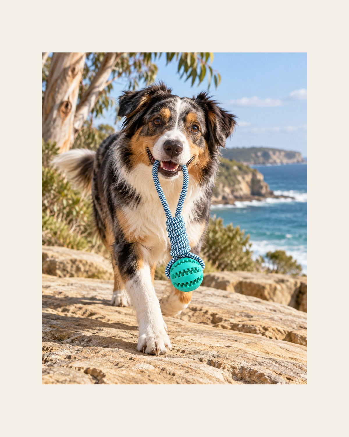 Forage Rope Ball — Treat-Dispensing Toy — forage rope ball lifestyle