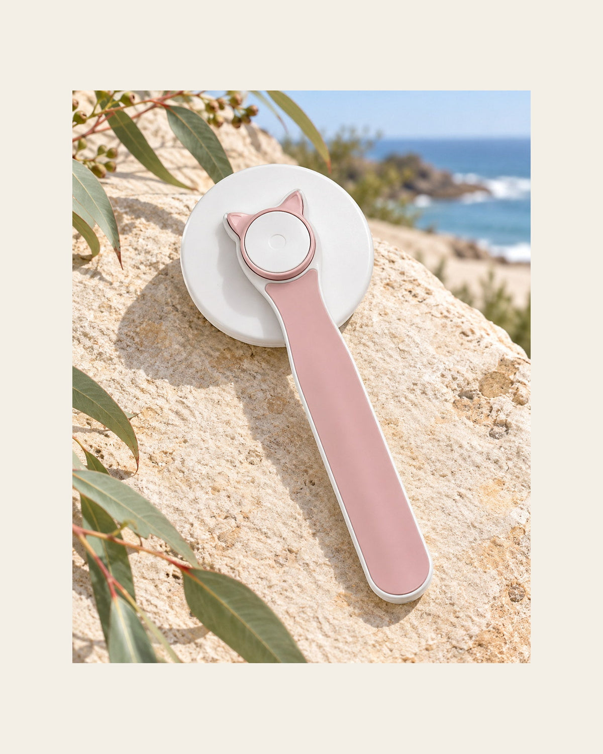 Coat Brush — Self-Cleaning Slicker — coat brush variant dusty rose