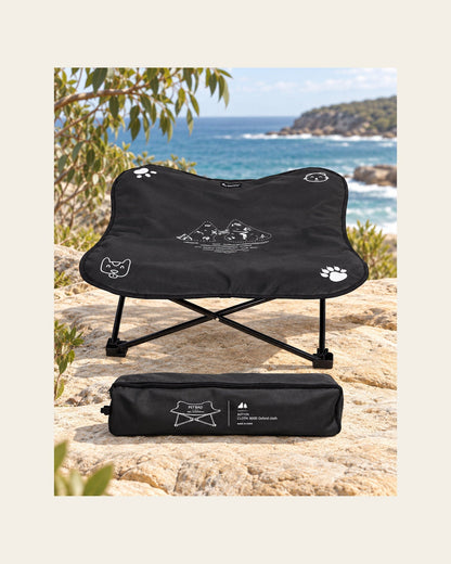 Camp Bed — Raised Folding Dog Cot — camp bed variant black