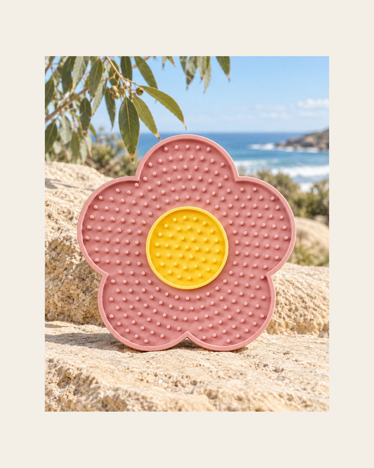 Calm Lick Mat — Suction Slow Feeder — calm lick mat variant dusty rose