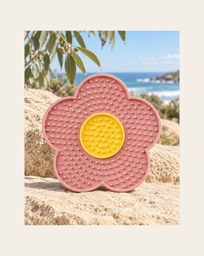 Calm Lick Mat — Suction Slow Feeder — calm lick mat variant dusty rose