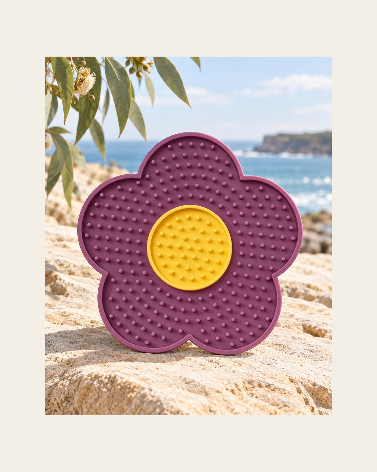 Calm Lick Mat — Suction Slow Feeder — calm lick mat variant mulberry