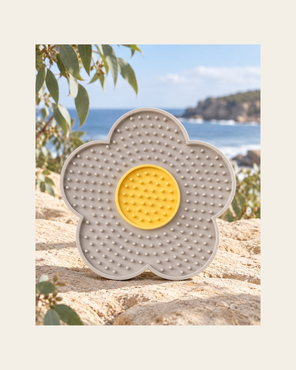 Calm Lick Mat — Suction Slow Feeder — calm lick mat variant stone