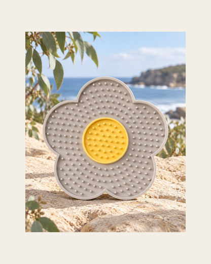 Calm Lick Mat — Suction Slow Feeder — calm lick mat variant stone