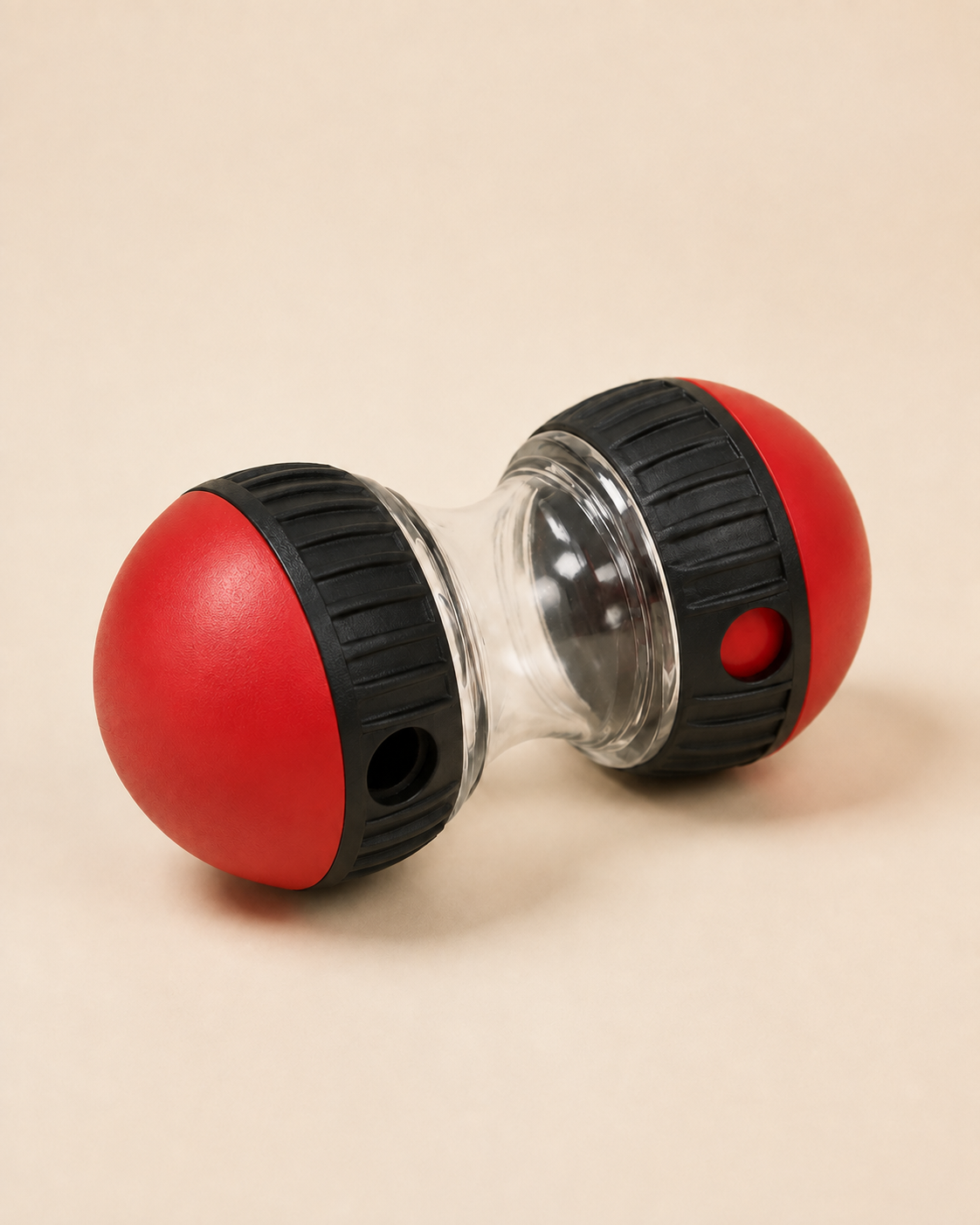 Red Field Tumbler slow-feed puzzle toy, premium studio view