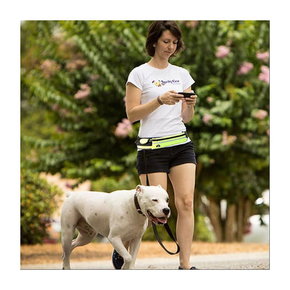 The Field Runner waist belt and bungee leash laid flat