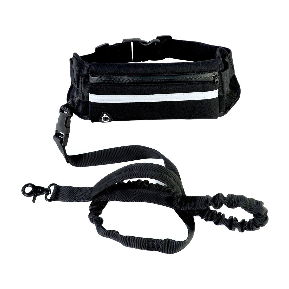 The Field Runner hands-free leash with an orange trim pouch
