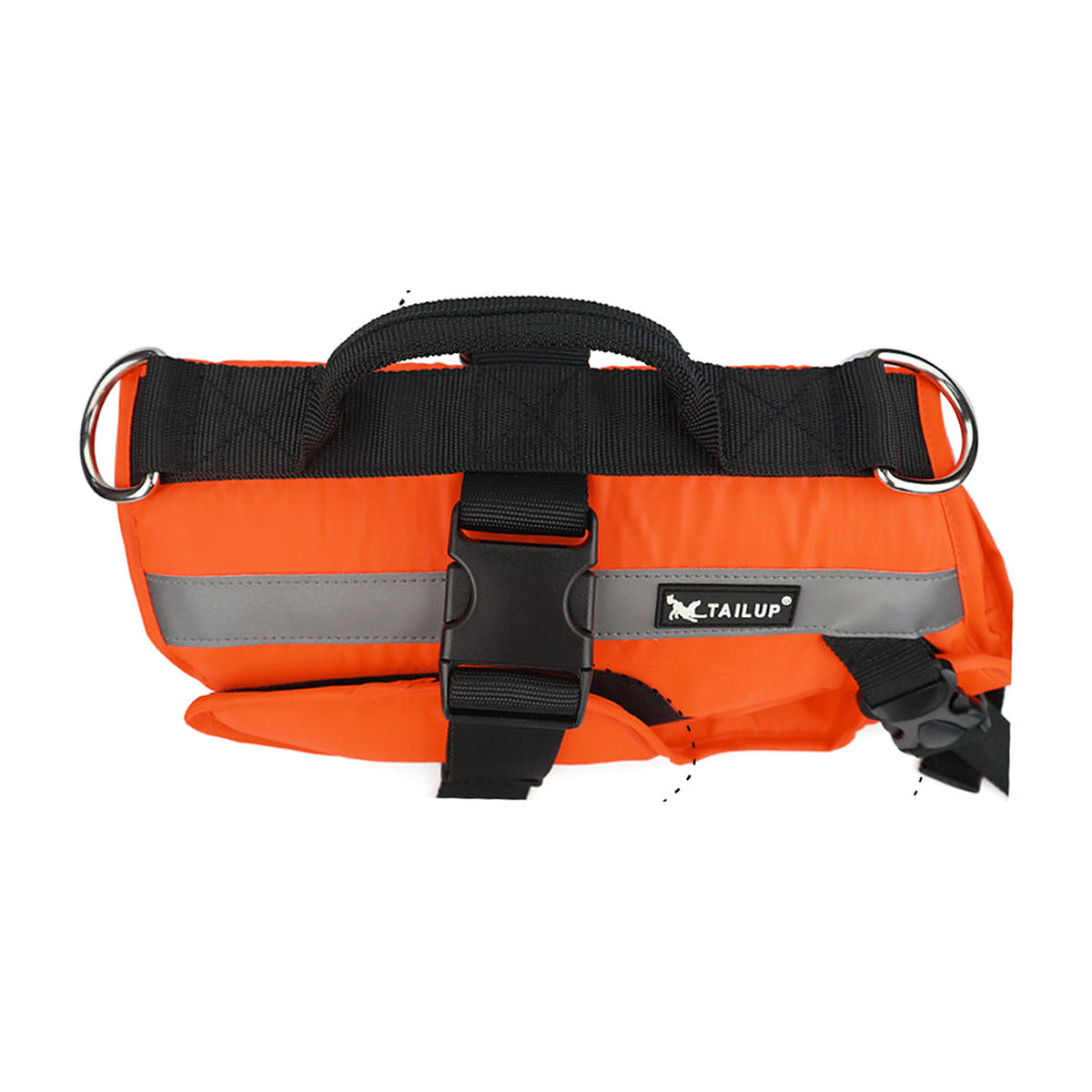 The Harbour Vest life jacket laid flat to show the buckle straps