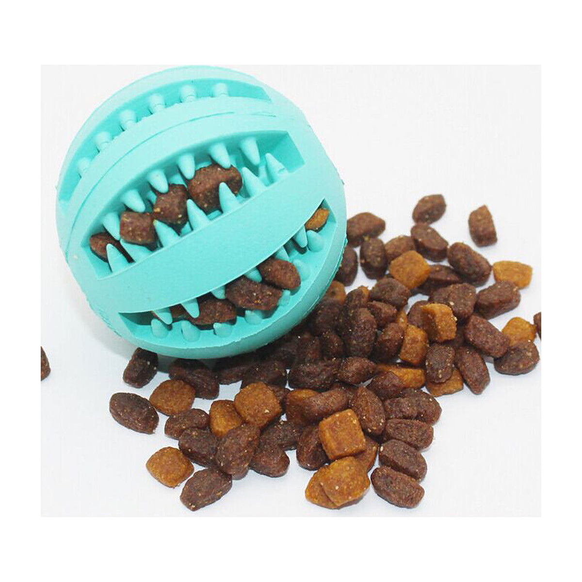 The Mint Treat Ball textured enrichment toy in green
