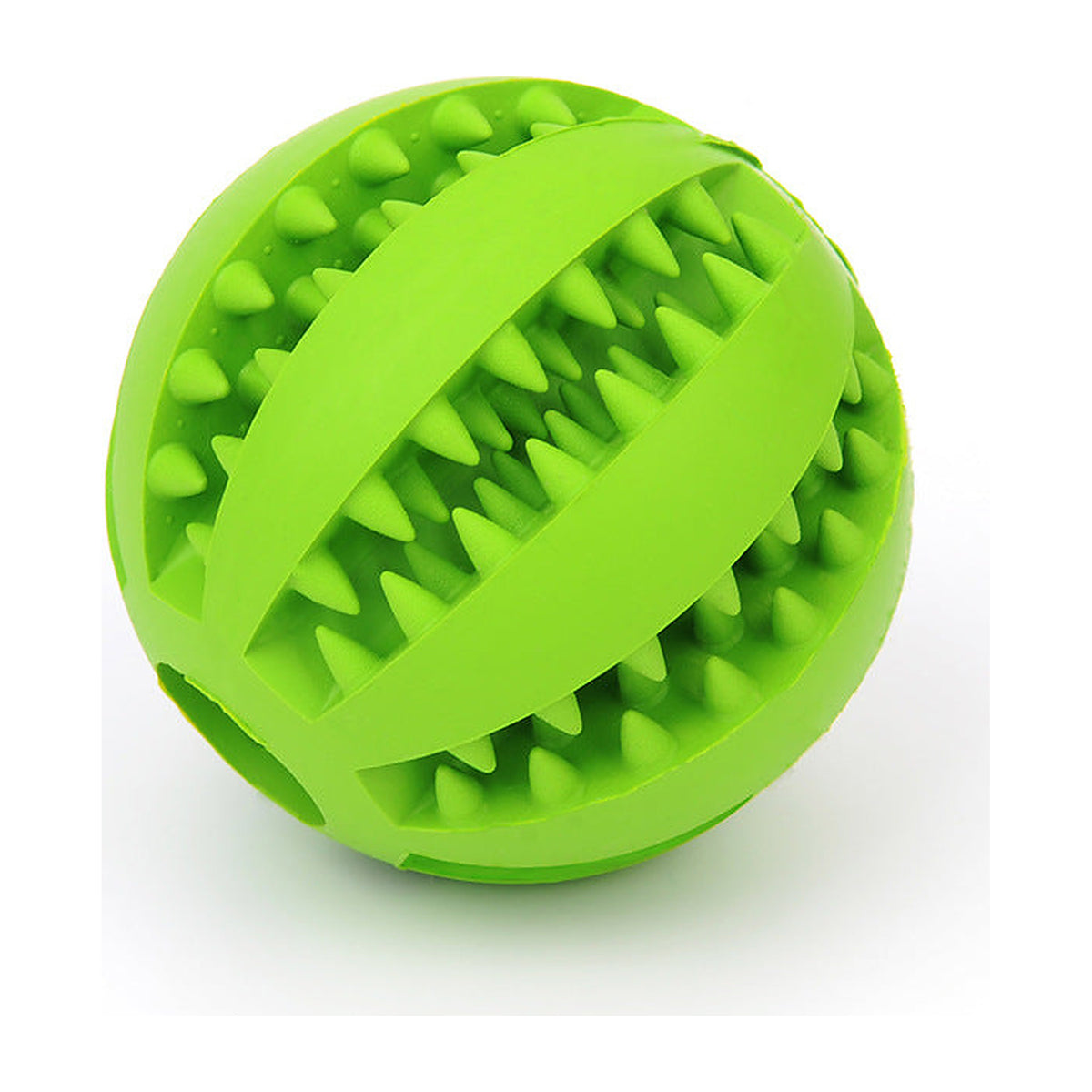 The Mint Treat Ball shown in red, yellow and green, in three sizes