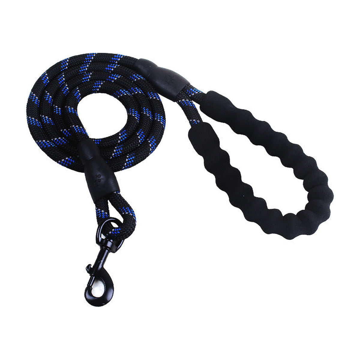 The Sutton Lead reflective rope dog leash in a blue colourway