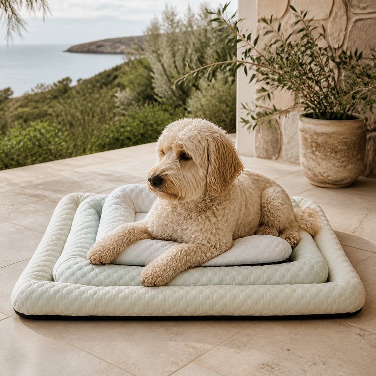 Breathable Summer Rest Mat on a shaded coastal veranda