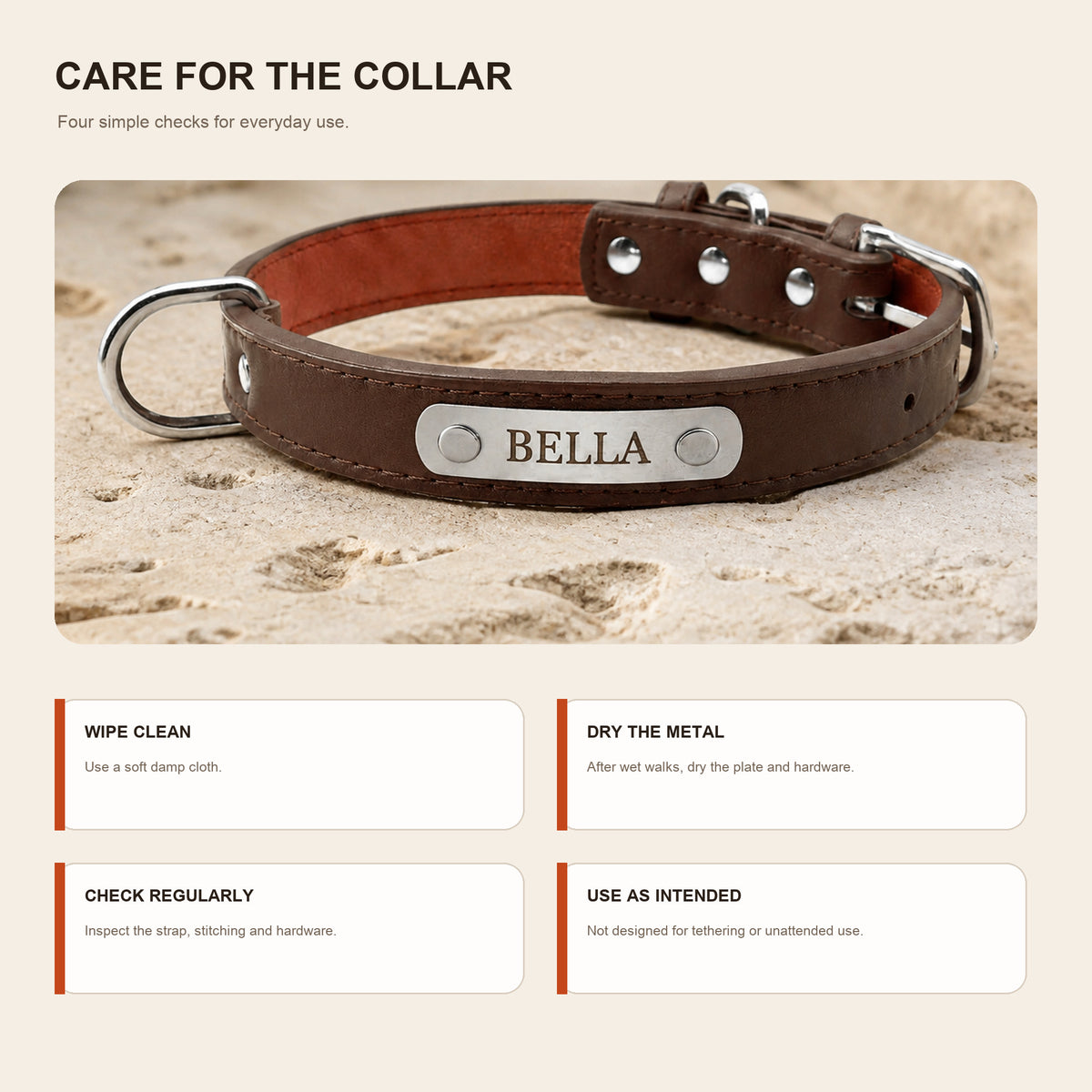 Sutton Collar care and safety guidance